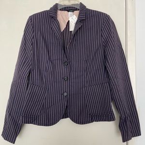 NWT J Crew Purple Pinstripe Blazer! Size M